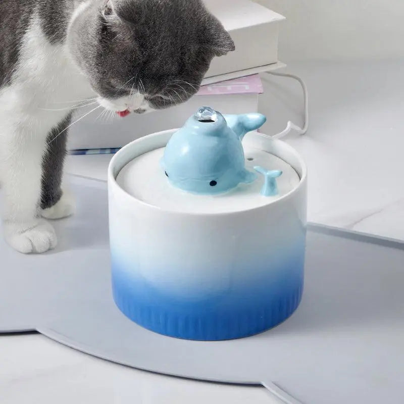 Ceramic Cat Water Fountain | Whale Water Fountain Spout
