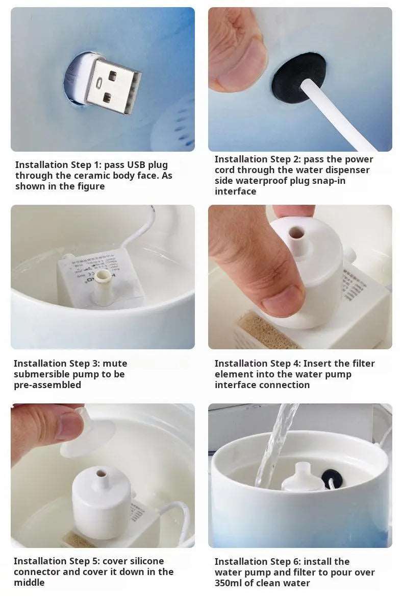 Ceramic Cat Water Fountain | Whale Water Fountain Spout
